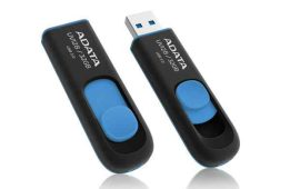 M - Pendrive  32GB Adata UV128, USB3.0, fekete-kék (100MB/s olvasás)