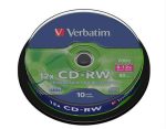   CI - Verbatim CD-RW 700MB 8-12x újraírható cd lemez, 10db/henger
