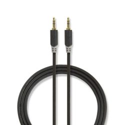 KÁBEL - Audio kábel 3.5" jack-jack  2.0m, Nedis, aranyozott
