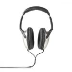 HKM - Fejhallgató, Nedis HPWD1201BK, 6m, ezüst/fekete