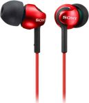 HKM - Mikrofonos fülhallgató, Sony MDR-EX110AP, piros