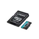   MK - MicroSD kártya 128Gb Kingston CL10 Canvas Go Plus A2 + adapter (170/90)