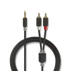 KÁBEL - Audio kábel 3.5" jack-2RCA  5.0m, Nedis CABW22200AT50