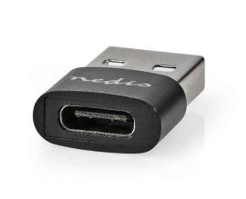 KÁBEL - USB 2.0 USB-A dugó - USB-C aljzat, adapter, fekete, CCGP60920BK