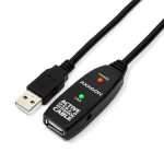   KÁBEL - USB 2.0 hosszabbító kábel  5m aktív, Axagon ADR-205