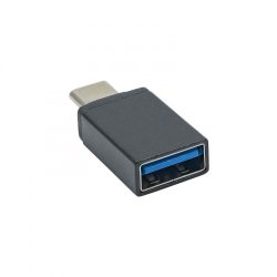 KÁBEL - USB 3.0 USB-C dugó - USB-A aljzat, adapter, fekete, Akyga, OTG