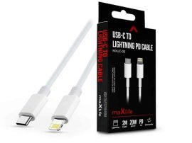 KÁBEL - USB-C - Lightning kábel, 2m, Maxlife MXUC-05, 20W