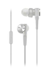 HKM - Mikrofonos fülhallgató, Sony MDR-XB55A Extra Bass, fehér