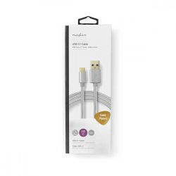 KÁBEL - USB 3.2 Gen.1 USB-C - USB-A kábel, 1.0m, szürke, CCTB61600AL10