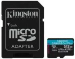   MK - MicroSD kártya 512Gb Kingston CL10 Canvas Go Plus A2 + adapter (170/90)