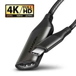 KELLÉK - Adapter, USB-C (5 Gbps) apa -> HDMI 2.0 anya, 20cm, Axagon RVC-HI2M