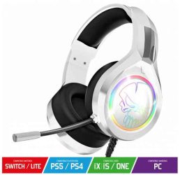 HKM - Mikrofonos fejhallgató, Spirit of Gamer PRO-H8 RGB Wh(multiplatform, jack)