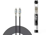   KÁBEL - USB 2.0 C-Lightning kábel, 1m, Devia Tube Mars, szövet, fekete