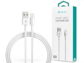 KÁBEL - USB 2.0 A-Lightning kábel, 2.0m, Devia Smart, fehér