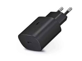 USB - USB töltő, hálózati, 1xUSB-C,  25W, gyorstöltő, Samsung, fekete, ECO