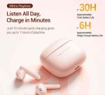   HKM - Bluetooth-os mikrofonos fülhallgató, Vention E03 (Elf Earbuds), pink
