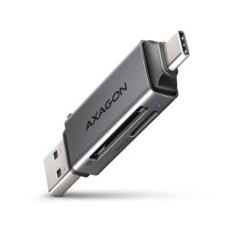 MK -  Kártyaolv, USB-A 3.0 és USB-C, Axagon CRE-DAC, USB-C+USB-A, SD/microSD