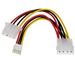   KÁBEL - Tápkábel - Molex -> Molex + miniMolex Y tápkábel, Akyga
