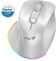 EG - Genius Ergo 9000S Pro vezeték nélküli egér, akkumulátoros, gyöngyfehér EG - Genius Ergo 9000S Pro vezeték nélküli egér, akkumulátoros, gyöngyfehér