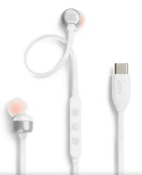 HKM - Mikrofonos fülhallgató, JBL T310C, USB-C, fehér