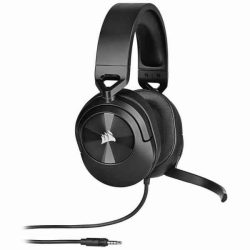 HKM - Mikrofonos fejhallgató, Corsair HS55 Stereo Headset, fekete (jack)