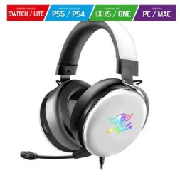 HKM - Mikrofonos fejhallgató, Spirit of Gamer Xpert H700, sötétfehér