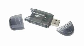 MK -  Kártyaolv, USB 2.0, Gembird transparent, microSD/microSDHC/XC