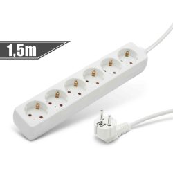 SZÜ - Elosztó, 6-os, 1.5m, Delight, fehér