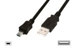 KÁBEL - USB 2.0 A-B MiniUSB kábel 5pin, 1.0m, Ansmann