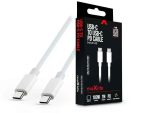 KÁBEL - USB 2.0 C-C kábel, 1.0m, Maxlife, fehér, 100W