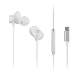 HKM - Mikrofonos fülhallgató, Panasonic RP-TCM225DEW, USB-C, fehér