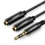   KÁBEL - Audio adapter, Jack elosztó 2x3.5(F)-1x3.5(M), kábeles, Ugreen