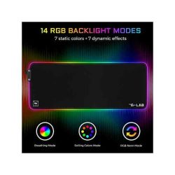 EP - Egérpad, The G-Lab PAD RUBIDIUM RGB LED, (800x300x3mm), fekete EP - Egérpad, The G-Lab PAD RUBIDIUM RGB LED, (800x300x3mm), fekete
