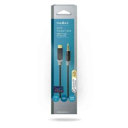 KÁBEL - USB 2.0 C-3.5 mm sztereo Jack kábel, 1.0m, Nedis, aranyozott