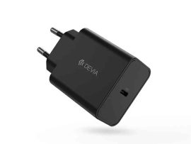USB - USB töltő, hálózati, 1xUSB-C,  45W, Devia Rocket, PD gyorstöltő, fekete