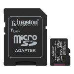  MK - MicroSDXC,  64Gb Kingston Canvas Select Plus G3, CL10/A1/V10 +ad. (100MB/s)