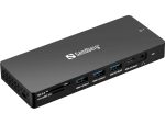   KELLÉK - Dokkoló, USB-C (5 Gbps) apa -> 2xHDMI/DP/3xUSB3.0/1xType-C, Sandberg