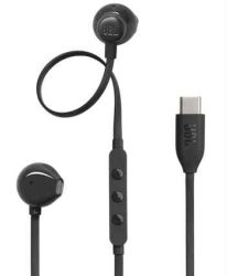 HKM - Mikrofonos fülhallgató, JBL T305C, USB-C, fekete