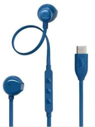 HKM - Mikrofonos fülhallgató, JBL T305C, USB-C, kék