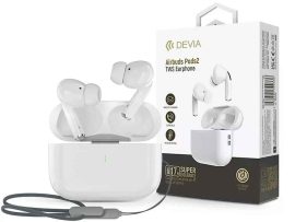 HKM - Bluetooth-os mikrofonos fülhallgató, Devia Airbuds Pods2, fehér