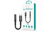   KÁBEL - USB-C dugó -> 3,5mm jack aljzat adapter, Devia Ipure series, fekete