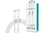   KÁBEL - USB 2.0 C-C kábel, 1.0m, Devia Smart Series, fehér, 60W