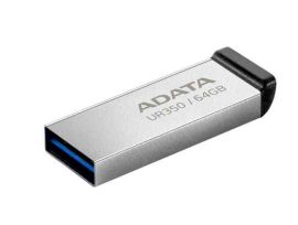 M - Pendrive  64GB Adata UR350, USB3.0, fémházas, fekete (100MB/s olvasás)