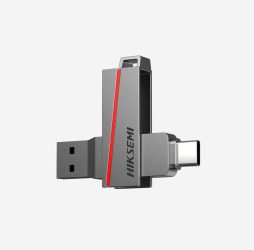 M - Pendrive 256GB Hiksemi "Dual Slim", USB-A + USB-C, ezüst (30-130/15-45)