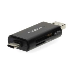 MK -  Kártyaolv, USB-A 2.0 és USB-C, Nedis, SD/microSD/SDHX/SDXC