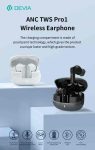   HKM - Bluetooth-os mikrofonos fülhallgató, Devia ANC TWS-Pro1, fehér