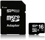 MK - MicroSDHC,  16Gb Silicon Power CL10 + adapter (40MB/s)