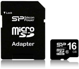 MK - MicroSDHC,  16Gb Silicon Power CL10 + adapter (40MB/s)