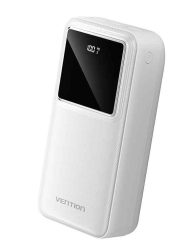 ELEM - Külső akkumulátor, Vention PowerBank FHMW0, 30.000mAh - fehér