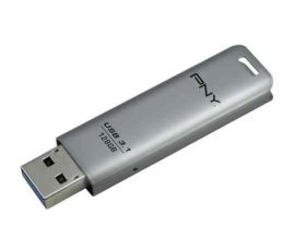 M - Pendrive 128GB PNY Elite Steel, USB3.0, fém, ezüst (80/20)